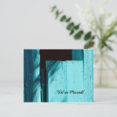 Carte Postale Faire-part Porte Turquoise, Annonce d'une Nouvelle Adresse (Debout devant)