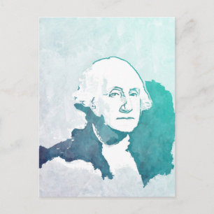 Carte Postale Faire-part Portrait d'art de bruit de George Washington