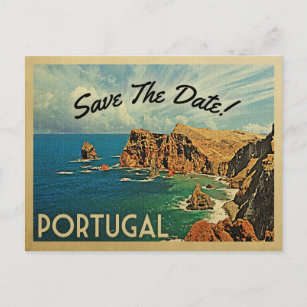 Carte Postale Faire-part Portugal Enregistrer La Date Portugais Madère