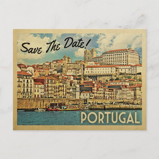 Carte Postale Faire-part Portugal Sauvez La Date River Douro (Devant)