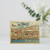 Carte Postale Faire-part Portugal Sauvez La Date River Douro (Debout devant)