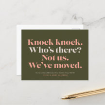 Faire-part Postcard Knock Moving