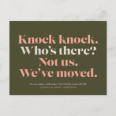 Carte Postale Faire-part Postcard Knock Moving (Devant)