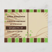 Carte Postale Faire-part Poster rustique : Apple Green Save the Date (Dos)