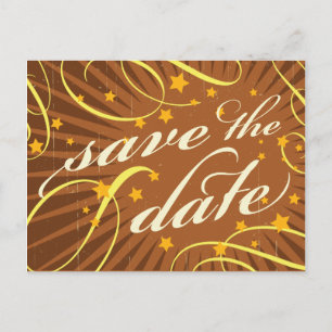 Carte Postale Faire-part Poster rustique : Soleil tropical Sauvez la date