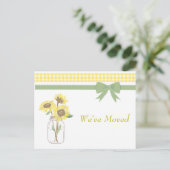 Carte Postale Faire-part Pot de maçon que nous nous sommes déplacé (Debout devant)