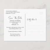 Carte Postale Faire-part Pot en verre de mason sarcelle Mariage Épargnez la (Dos)