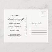 Carte Postale Faire-part Pot Mason lumières lumineuses save the date floral (Dos)