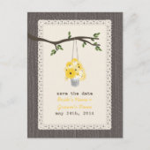 Carte Postale Faire-part Poubelle De Fleurs sauvages Inspiré Bois Enregistr (Devant)