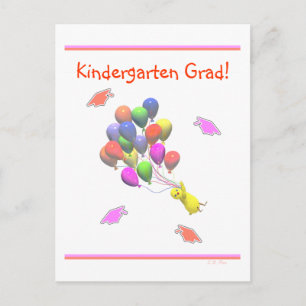 Carte Postale Faire-part Poulets et ballons Maternelle