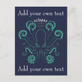 Carte Postale Faire-part Poulpe Céphalopode Tentacules (Devant)