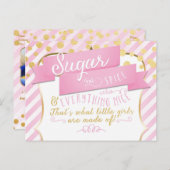 Carte postale Faire-part pour filles à sucre et ép (Devant / Derrière)