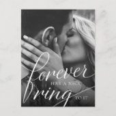Carte Postale Faire-part Pour toujours a un joli son | Photo de fiançailles (Devant)