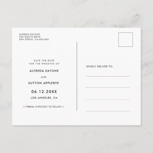 Carte Postale Faire-part Pour toujours a une belle sonorité Photo (Dos)