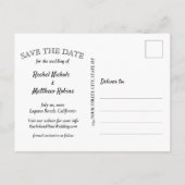 Carte Postale Faire-part Pour toujours et toujours mariage blanc de texte E (Dos)