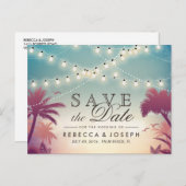 Carte Postale Faire-part (pour USPS) Palm Beach String Lights Enregistrer l (Devant / Derrière)
