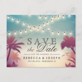 Carte Postale Faire-part (pour USPS) Palm Beach String Lights Enregistrer l (Devant)