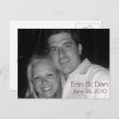 Carte Postale Faire-part préféré n&b (Devant / Derrière)