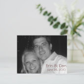 Carte Postale Faire-part préféré n&b (Debout devant)