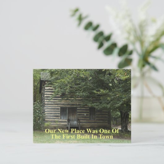 Carte Postale Faire-part Première construction en ville - Drôle changement (Debout devant)