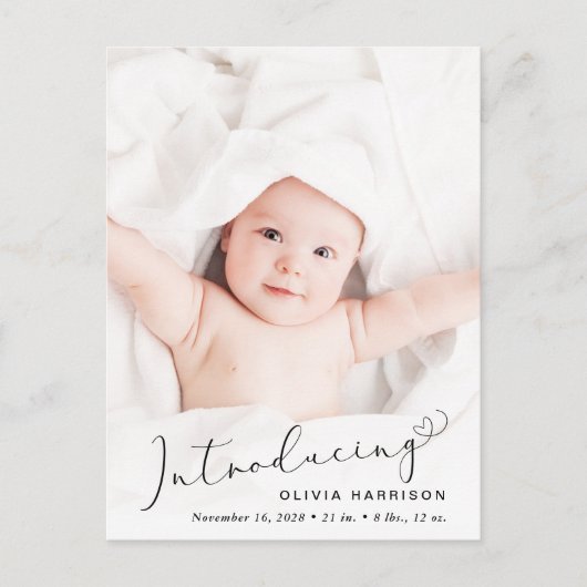 Carte Postale Faire-part Présentation de la naissance photo (Devant)