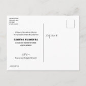 Carte Postale Faire-part Présentation de la photo personnalisée d'infirmièr (Dos)