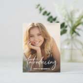 Carte Postale Faire-part Présentation de la photo personnalisée d'infirmièr (Debout devant)