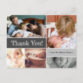 Carte Postale Faire-part Présentation du collage photo pour bébé (Devant)