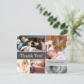 Carte Postale Faire-part Présentation du collage photo pour bébé (Debout devant)