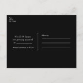 Carte Postale Faire-part Princesse Cygne Argent & Blanc Save the Date (Dos)