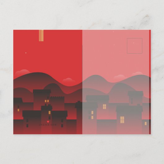 Carte Postale Faire-part Printemps Fleur de cerisier Rat chinois Année 2020 (Dos)