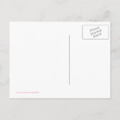 Carte Postale Faire-part Printemps rose fleur de tulipe mariage enregistrer (Dos)