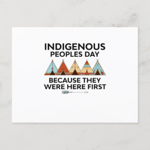 Carte Postale Faire-part Prix Indigenous Peoples Day They Were Here First N