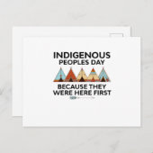 Carte Postale Faire-part Prix Indigenous Peoples Day They Were Here First N (Devant / Derrière)