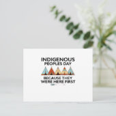Carte Postale Faire-part Prix Indigenous Peoples Day They Were Here First N (Debout devant)