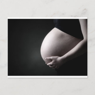 Carte Postale Faire-part Profil enceinte de ventre