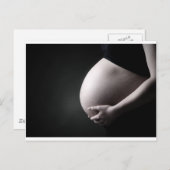 Carte Postale Faire-part Profil enceinte de ventre (Devant / Derrière)