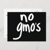 Carte Postale Faire-part Promotion d'additifs alimentaires sans OGM Black (Devant / Derrière)