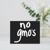 Carte Postale Faire-part Promotion d'additifs alimentaires sans OGM Black (Debout devant)