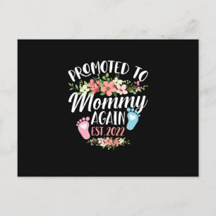 Carte Postale Faire-part Promu À Mommy Est 2022 Flower