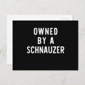 Carte Postale Faire-part Propriété De Schnauzer Funny Dog Lover Cadeau Noël (Devant / Derrière)