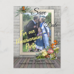 Carte Postale Faire-part Protea - Fleurs de Strelitzia réchauffer la maison