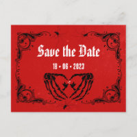 Punk Wedding Enregistrer la date rouge