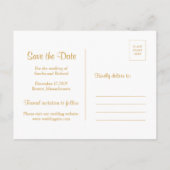 Carte Postale Faire-part Purple and Gold Indian Paisley Enregistrer la date (Dos)