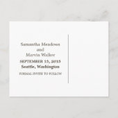 Carte Postale Faire-part Purple Chic Steampunk Photo Enregistrer la date Ca (Dos)