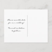 Carte Postale Faire-part Purple et Argent Enregistrer la date (Dos)