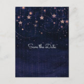 Carte Postale Faire-part Purple & Gold Starry Whimsical Celestial (Devant)