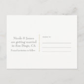 Carte Postale Faire-part Purple Gold & White Mariage marocain Enregistrer l (Dos)