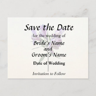 Carte Postale Faire-part Purple Peruvian Lily