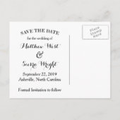 Carte Postale Faire-part Purple Rustic Mountain Wedding Enregistrer La Date (Dos)